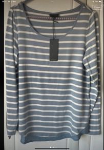 long sleeve top women's bnwt nautical stripe  Mercer Madison size 10