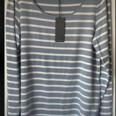 long sleeve top women's bnwt nautical stripe  Mercer Madison size 10