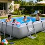 Family Steel Frame Swimming Pool 300 x 200 x 100 cm  Rectangular Garden Pool Image 2