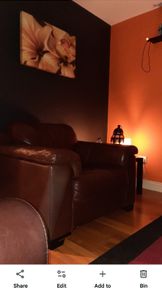 couch real Italian leather 3 2 1