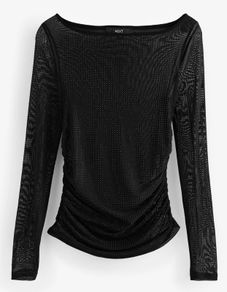 Black Sparkle Long Sleeves Top