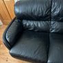 Black leather couch suite Image 6