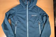 Montane Womens Pertex Blue Hooded Jacket Waterpoof UK 12 EU 38
