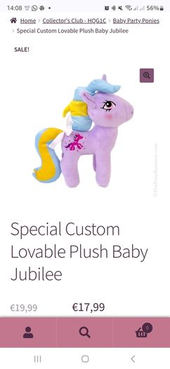 New Special Custom Lovable Plush Baby Jubilee HQG1C MLP not G1  My Little Pony