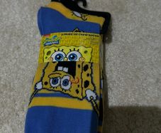 Official Nickelodeon SpongeBob SquarePants Crew Socks 3-Pack