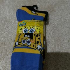 Official Nickelodeon SpongeBob SquarePants Crew Socks 3-Pack