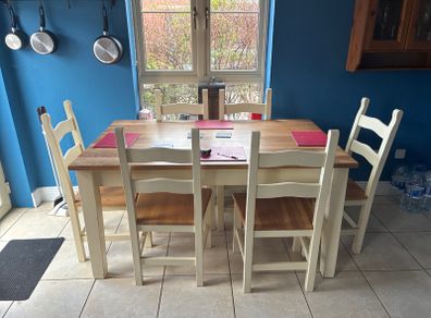 Dining room table and chairs