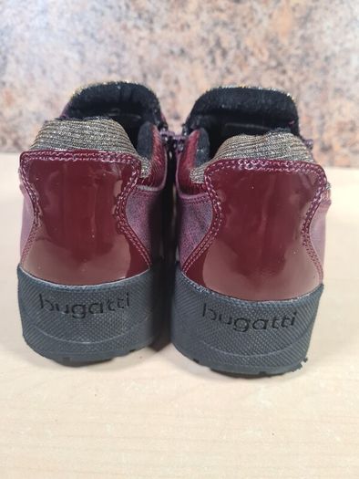womens BUGATTI trainers metallic snakeskin purple pink zip up Size UK 5 EU 38