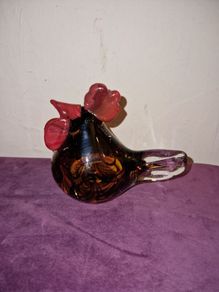Hand blown glass Hen figure
