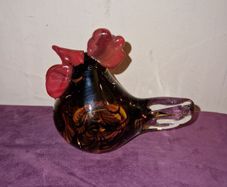 Hand blown glass Hen figure