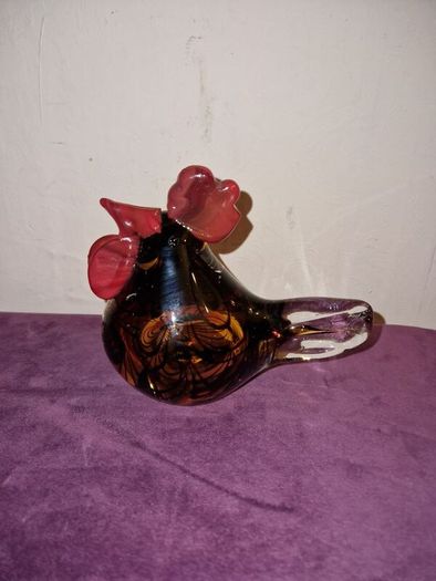 Hand blown glass Hen figure