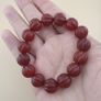 Vintage Melon Shape Carnelian Agate Beads Bracelet Image 7