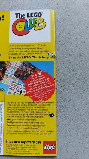 Lego 1994 UK/ IRL Vintage Catalog