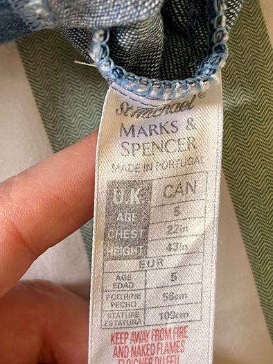 Vintage St Michael from Marks & Spencer embroidered denim dress 5yrs