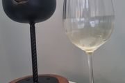 Handmade Wine Coaster Holder  5 Metal Coasters