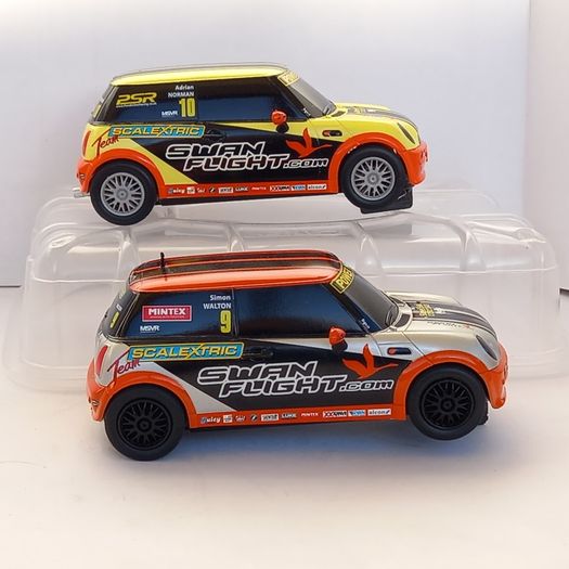 Scalextric Mini Challenge Set with extension.  Mini Cooper Edition