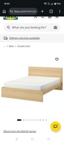 King size bed frame Malm oak veneer