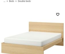 King size bed frame Malm oak veneer