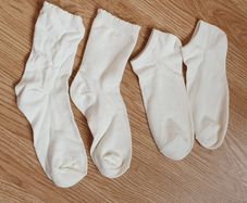 New - 2 Pairs of Cream Socks - Shoe Size 4 - Eur 36