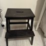 Black Wood Step Stool Image 2