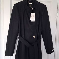 Ted Baker Rytaa Short Wrap Coat - Black - UK 12 - BNWT RRP 365