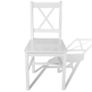 Dining Chairs 4 pcs White Pinewood Image 3