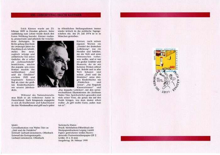 1999 Bundes Republic Deutschland (Germany) Federal Annual Stamp EFT Collection with 42 images of contents