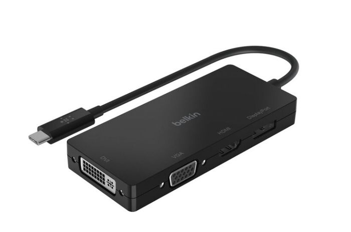 Belkin USB-C 4 in 1 Video Adapter  HDMI DisplayPort DVI VGA  MacBook  PC