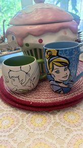 Disney Mugs Tinkerbell and Cinderella