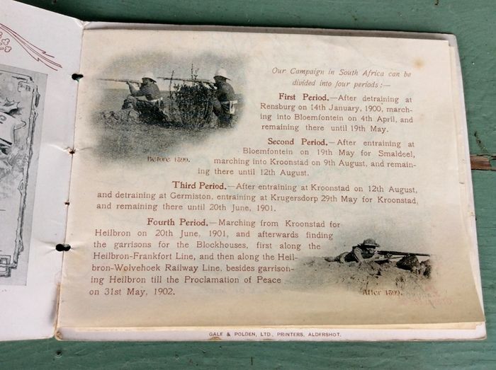 WW1  - Boer War pamphlet 2nd Battalion Worcestershire