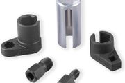 5 pcs O2 Oxygen Sensor Socket Set Wrench Remover Tool and Thread Chaser Set,Black