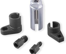 5 pcs O2 Oxygen Sensor Socket Set Wrench Remover Tool and Thread Chaser Set,Black