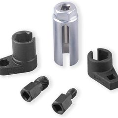 5 pcs O2 Oxygen Sensor Socket Set Wrench Remover Tool and Thread Chaser Set,Black