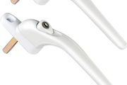 Window Handles 2Pcs - Upvc Window Handles Inline Locking with 2 Keys &amp; 4 Screws, White Universal Lockable Handles Replacement for Windows Doors (40mm Spindle Length)