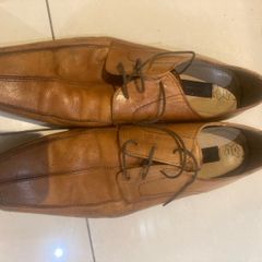 Mens Tan Leather Shoes (Vintage Style)