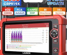 New LAUNCH X431 CRP919x BT / bluetooth Car Diagnostic Tool OBD2 Scanner DBScar VII VCI Auto with Active Test ECU Coding CANFD DOIP 31+ Reset