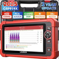 New LAUNCH X431 CRP919x BT / bluetooth Car Diagnostic Tool OBD2 Scanner DBScar VII VCI Auto with Active Test ECU Coding CANFD DOIP 31+ Reset