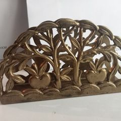 Vintage German Brass Napkin or Letter Holder