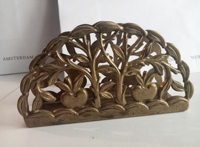 Vintage German Brass Napkin or Letter Holder