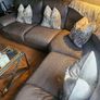 mocha leather sofa Image 3