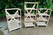 3 Wooden Shop Display Stands Sold As One Lot