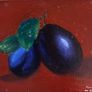 Oil painting picture of the blue plums Image 2