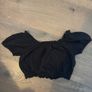 Primark black Bardot style crop top 8/10 Image 2