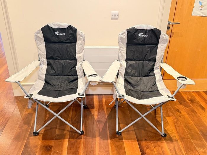 2x SUNMER Deluxe Padded Camping Chairs