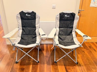 2x SUNMER Deluxe Padded Camping Chairs