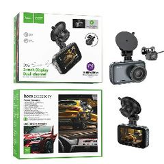 Hoco DV6 Driving & Rear Recording With Screen Dash Camera Black