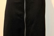 Black Ribbed Pencil Skirt with Front Zip from Atmosphere size 18