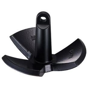 River Anchor, 30 LBS Boat Anchor Cast Iron Black Vinyl-Coated, Marine Grade Mushroom Anchor for Boats Up To 30 ft,