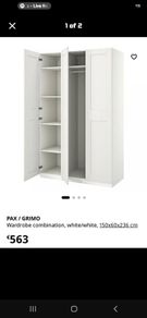 ikea White Pax wardrobe