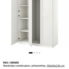 ikea White Pax wardrobe